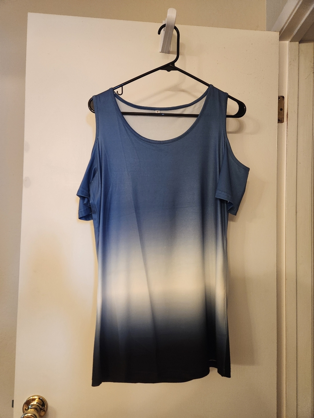 Blue Ombre Cold-Shoulder Top